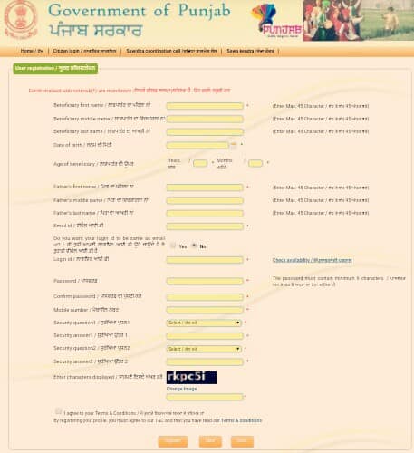 National Family Benefit Scheme Ssdg Punjab Citizen Login Registration in Hindi