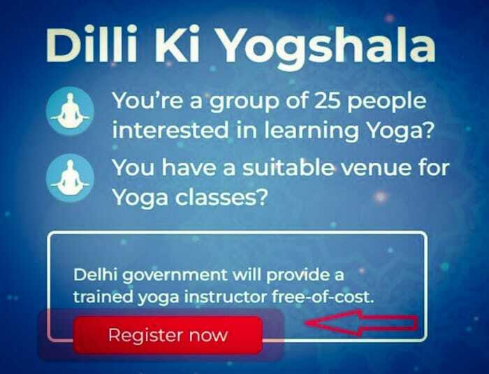 Delhi Free Yoga Classes Registration Process 